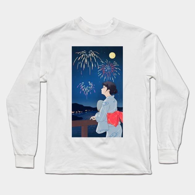Fireworks Long Sleeve T-Shirt by saitmy